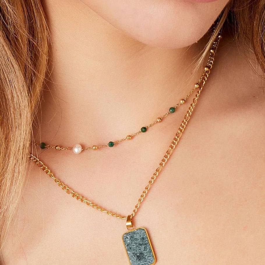 Necklace with marble pendant Picture4